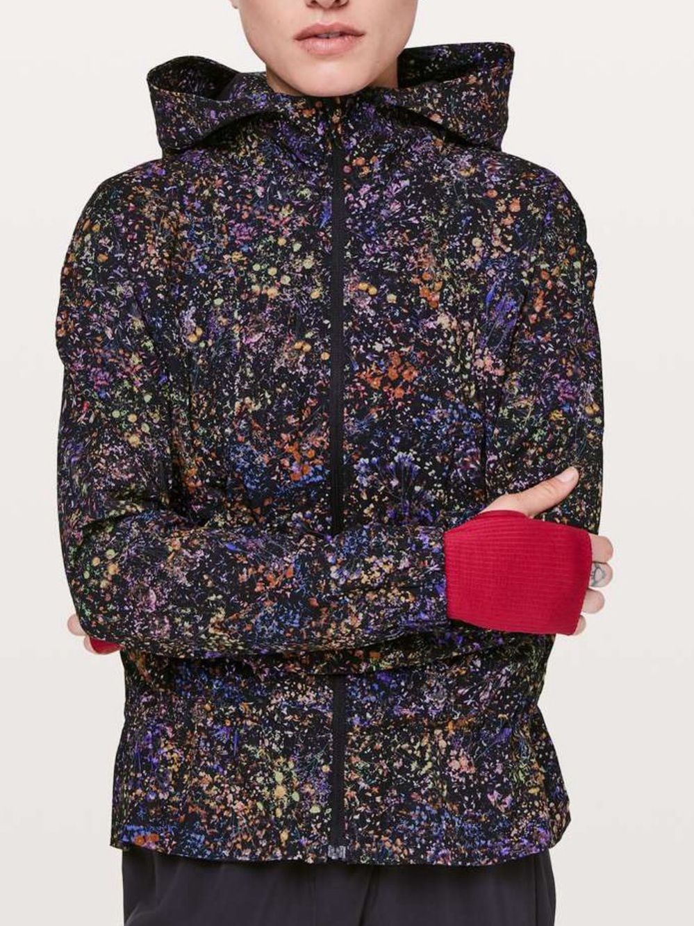 NWOT Lululemon Pack It Up Jacket in Black multi print sz 4